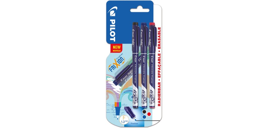 Pilot feutre Frixion Basic, couleurs assorties, set de 3 pièces