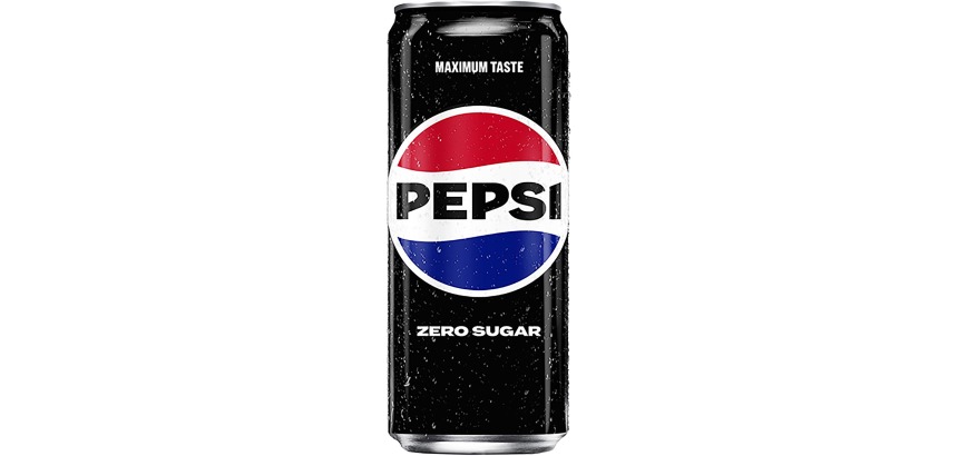 Pepsi Zero Sugar boisson rafraîchissante, sleek canette de 33 cl, paquet de 24 pièces