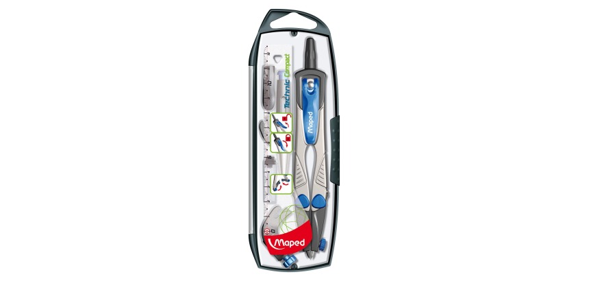 Maped Technic Compact Zirkelset 5-teilig: 1 Technic Compact Zirkel, 1 Minenbox, 1 Minenspitzer,...