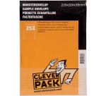 Cleverpack sample pouches, 229 x 324 x 38 mm, with adhesive strip, white, pack of 25 pieces