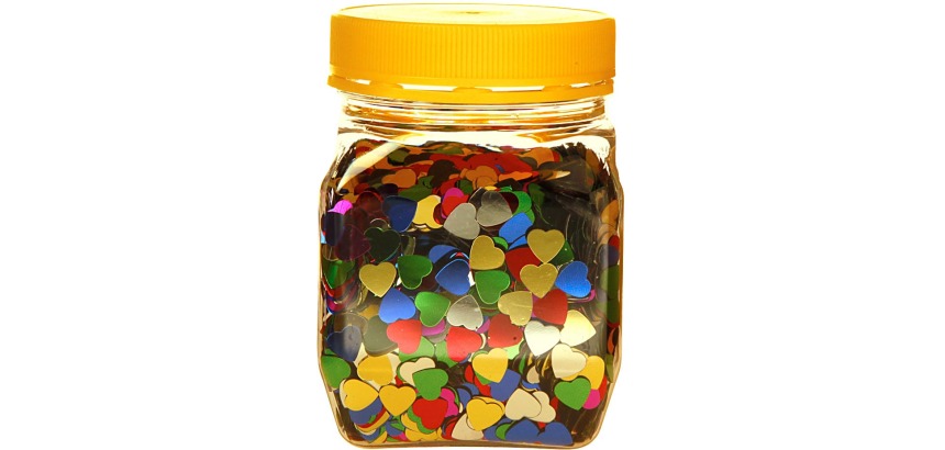 Bouhon jar of heart confetti (160 g)