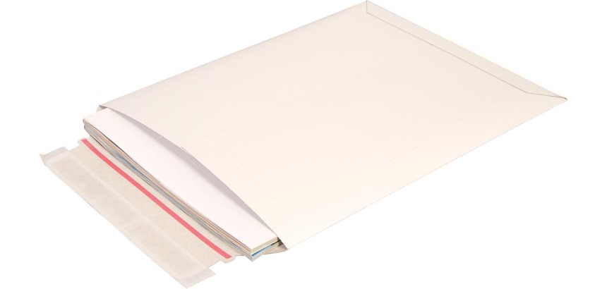 Enveloppe CleverPack A4 240x315mm carton blanc 5 pièces