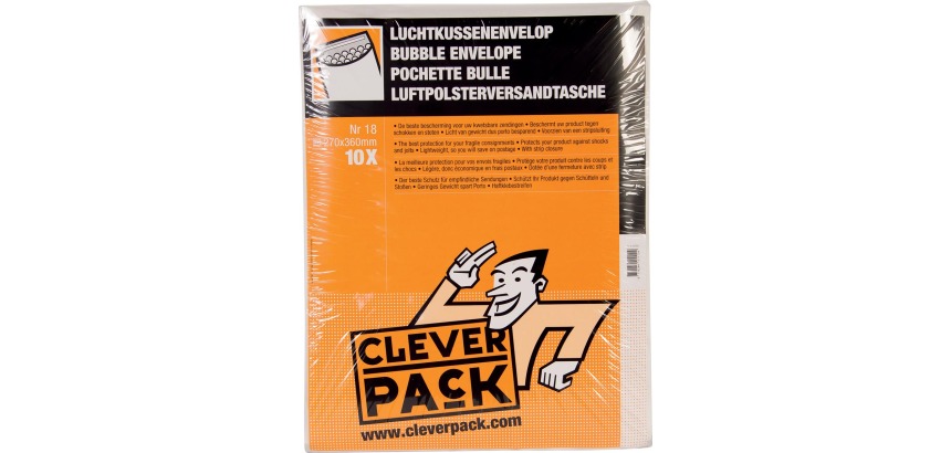 Envelop CleverPack luchtkussen nr18 295x370mm wit pak à 10 stuks