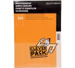 Cleverpack sample pouches, size 262 x 371 x 38 mm, with adhesive strip, white, pack of 25 pieces