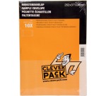 Cleverpack sample pouches, size 262 x 371 x 38 mm, with adhesive strip, cream, pack of 10 pieces