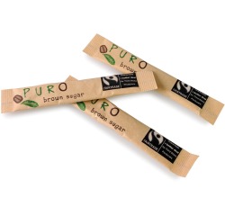 Puro sachets de sucre, du commerce équitable, sucre de canne, 3 g, boîte de 1000 pièces
