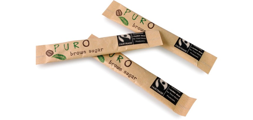 Puro sachets de sucre, du commerce équitable, sucre de canne, 3 g, boîte de 1000 pièces