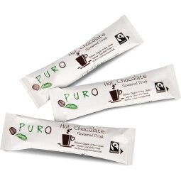 Puro cacao poedersticks fairtrade, 25 g, doos van 100 stuks