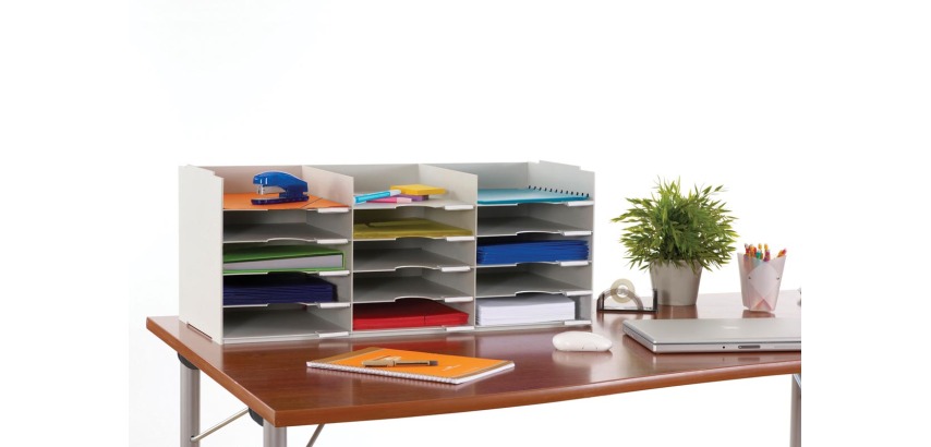 Paperflow sorteerbakje, 15 laden, breedte 75,5 cm