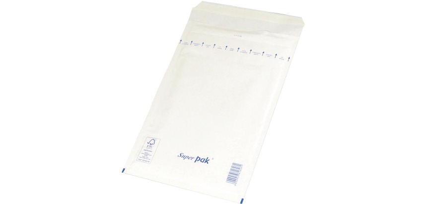 OFFICE products bubble envelopes, adhesive strip, 150 x 215 mm, white, pack of 5 pieces