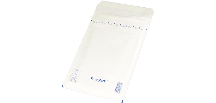 OFFICE products bubble envelopes, adhesive strip, 150 x 215 mm, white, pack of 10 pieces