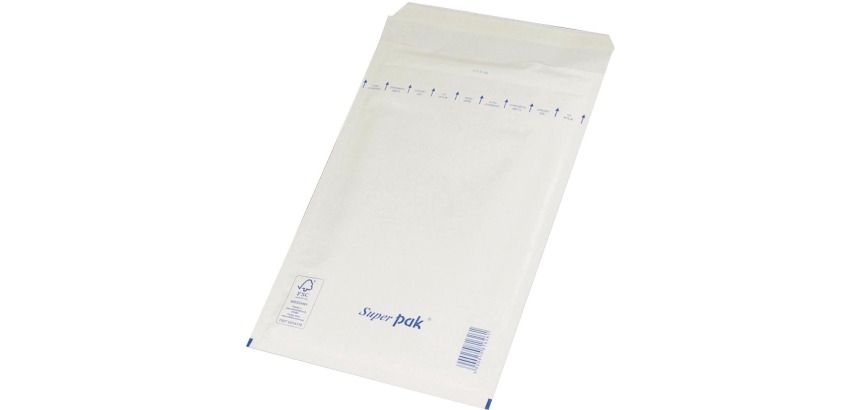 OFFICE products bubble envelopes, adhesive strip, 230 x 340 mm, white, pack of 100 pieces