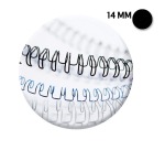 Fellowes peignes métalliques, boîte de 100 pièces, 14 mm, noir