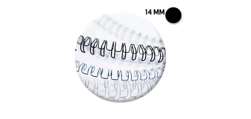 Fellowes peignes métalliques, boîte de 100 pièces, 14 mm, noir