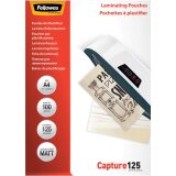 Fellowes pochette à plastifier Capture125, ft A4, 250 microns (2 x 125 microns), paquet de 100 pièces, ma