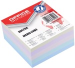 OFFICE Produkte Würfel-Notizblock, haftend, 8,5 x 8,5 x 4 cm, verschiedene Pastellfarben