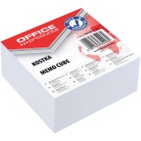 OFFICE products memo cube, glued, 8.5 x 8.5 x 4 cm, white