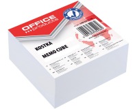 OFFICE products memo cube, glued, 8.5 x 8.5 x 4 cm, white