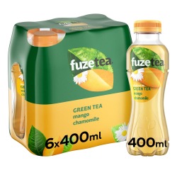 Fuze Tea frisdrank, niet-bruisend,  fles van 40 cl, pak van 24 stuks, mango kamille