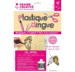 Graine Créative plastique dingue, 2 x or et 2 x argent