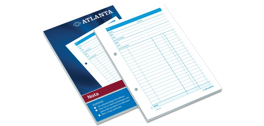Djois Atlanta Invoice Book A5 100 Sheets
