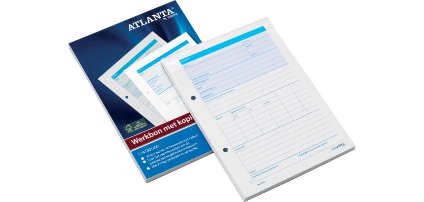 Arbeitsgutschein Djois Atlanta A5 50x 2 Blatt mit Kohlepapier