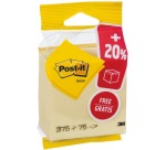 Post-it Notes cube, ft 76 x 76 mm, jaunei, bloc de 450 feuilles, sous blister