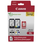 Canon photo value pack 1 x PG-575XL + 1 x CL-576XL, 300 - 400 pages, OEM 5437C006, 4 couleurs