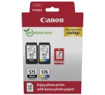 Canon PG-575 - CL-576 Pack ink cartridges 4 colors + photo paper for inkjet printer