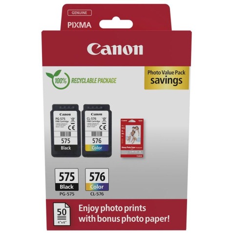 Canon PG-575 - CL576 pack noir + couleur