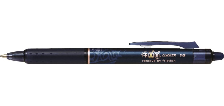 Pilot stylo bille FriXion Ball Clicker 10, bleu/noir