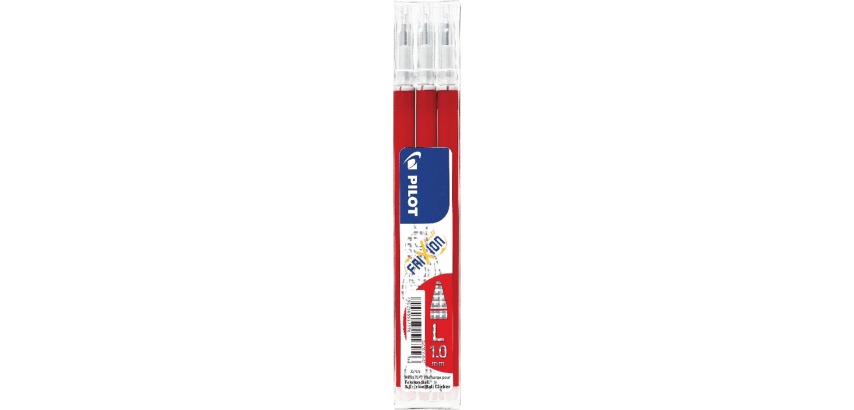 Pilot-Nachfüllpackung für FriXion Ball/Clicker, rot, Packung mit 3 Stück