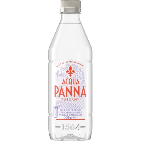 Acqua Panna mineraalwater, niet bruisend, fles van 50 cl, pak van 24 stuks