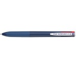 Pilot Super Grip G-4 ballpoint pen with 4 colors, medium, 4 classic ink colors, blue body