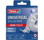 Tesa Nano Doppelseitiges Klebeband 30mmx3m