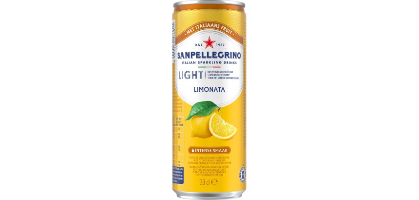 San Pellegrino Limonade Limonata Light, schlanke Dose 33 cl, 6er-Pack