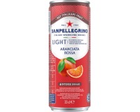 San Pellegrino limonade Aranciata Rossa light, canette mince de 33 cl, paquet de 6 pièces