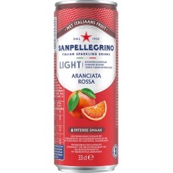 San Pellegrino limonade Aranciata Rossa light, canette mince de 33 cl, paquet de 6 pièces
