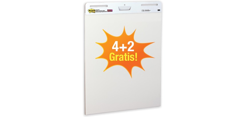 Meeting chart Post-it 559 Super Sticky 63.5x76.2cm white 4+2 free