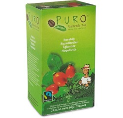 Puro Bio thé Fruits d'églantier, du commerce équitable, paquet de 25 sachets