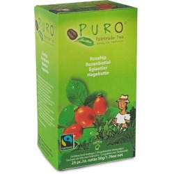 Puro Bio thé Fruits d'églantier, du commerce équitable, paquet de 25 sachets