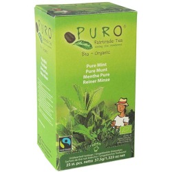 Puro Bio thé Menthe Pure, du commerce équitable, paquet de 25 sachets