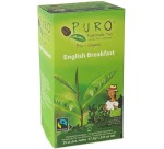 Puro Bio thé English Breakfast, du commerce équitable, paquet de 25 sachets