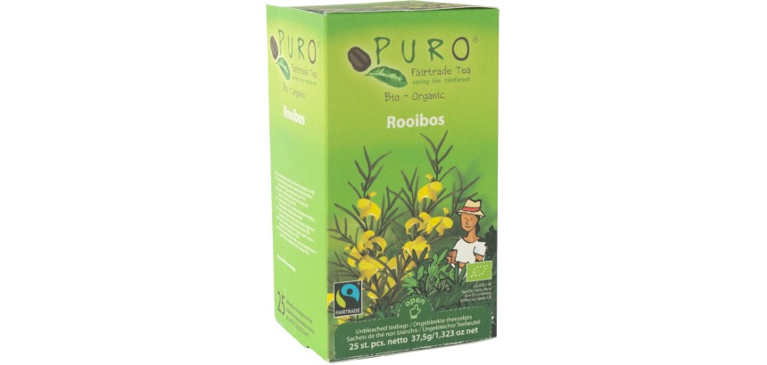 Puro Bio thé, rooibos, du commerce équitable, paquet de 25 sachets