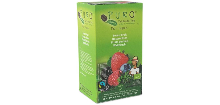 Puro Bio thee Bosvruchten, fairtrade, pak van 25 zakjes