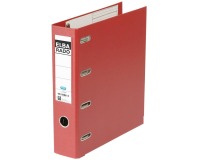 Elba Rado Plast ordner met dubbele mechaniek, donkerrood, rug van 8 cm