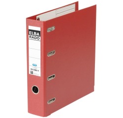 Elba Rado Plast classeur avec double mécanique, rouge foncé, dos de 8 cm