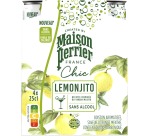 Maison Perrier mocktail Lemonjito, citron et menthe, cannette de 25 cl, paquet de 4 pièces