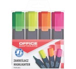OFFICE products surligneur, 1-5 mm, couleurs assorties, étui de 4 pièces