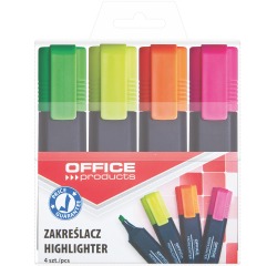 OFFICE products surligneur, set de 4 pièces, assorti